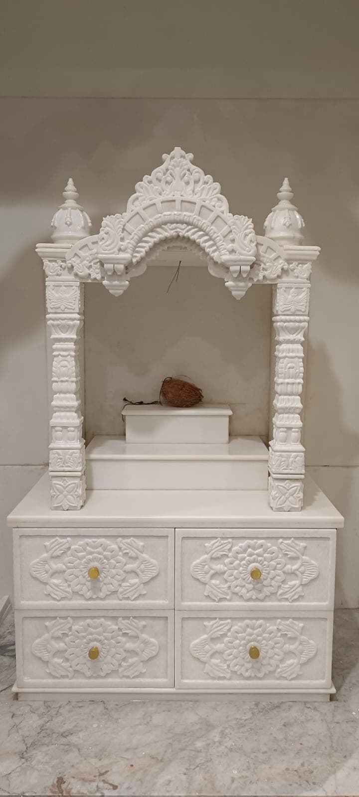 Handcrafted Stone Home Mandir - Design #10