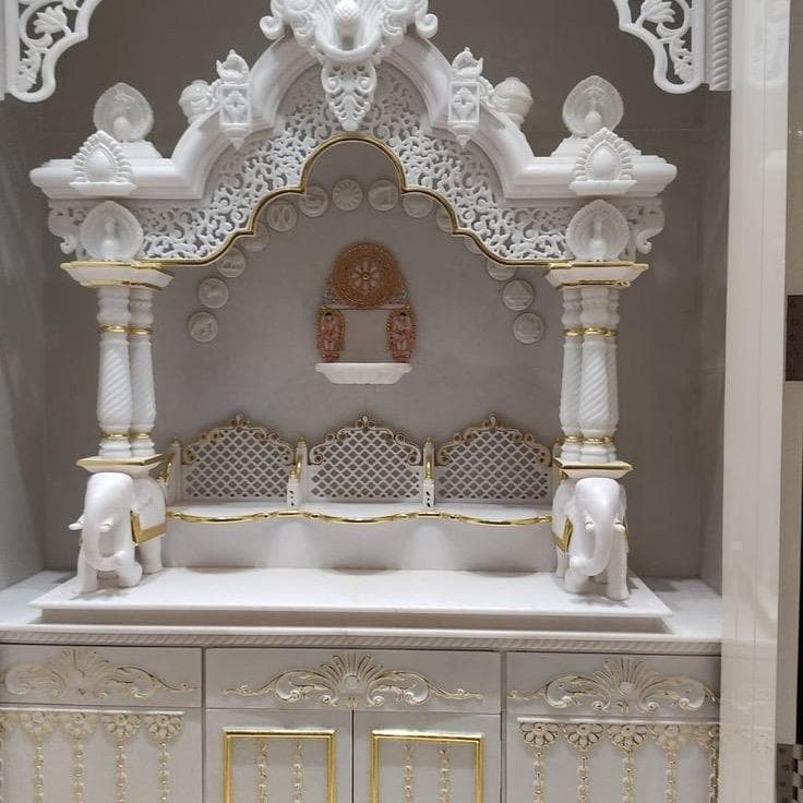 Handcrafted Stone Home Mandir - Design #11