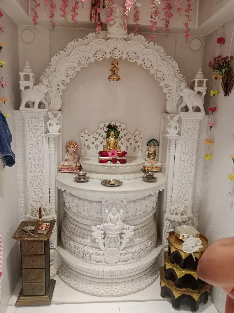 Handcrafted Stone Home Mandir - Design #12