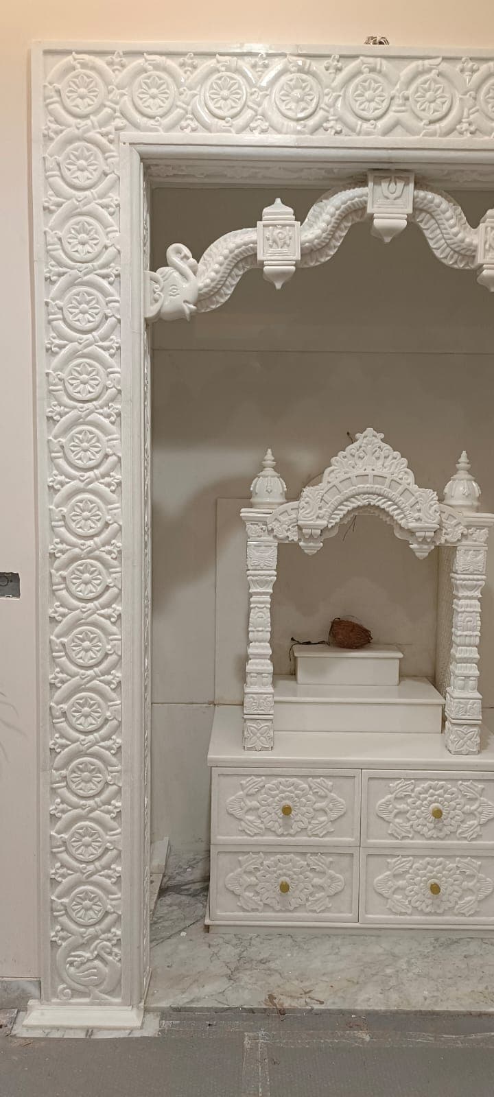 Handcrafted Stone Home Mandir - Design #13