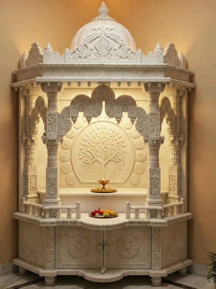Handcrafted Stone Home Mandir - Design #2