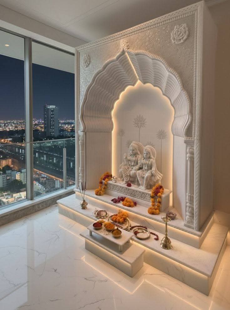 Handcrafted Stone Home Mandir - Design #3