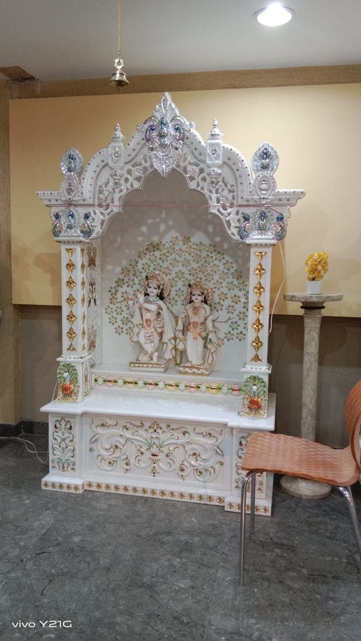 Handcrafted Stone Home Mandir - Design #4
