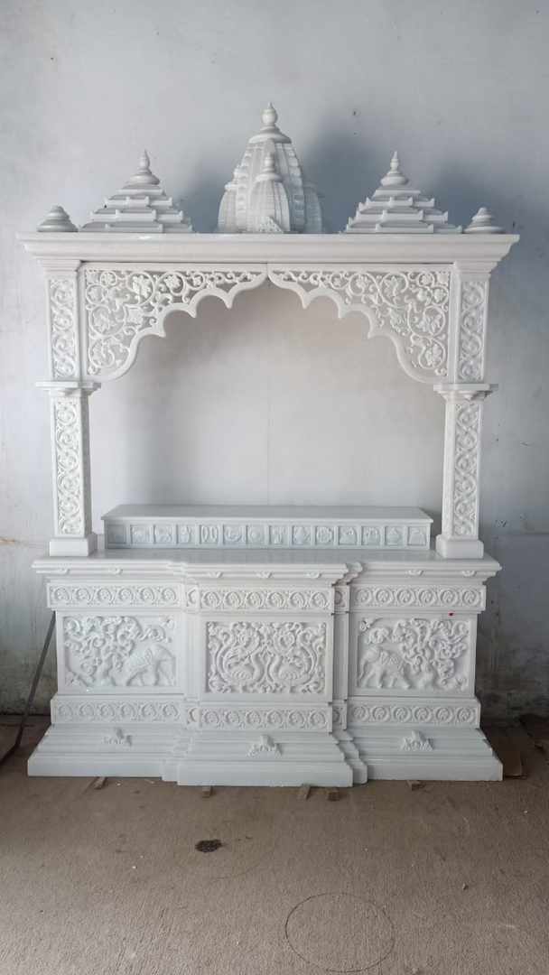 Handcrafted Stone Home Mandir - Design #9