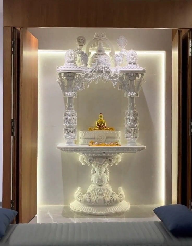 Handcrafted Stone Home Mandir - Design #18