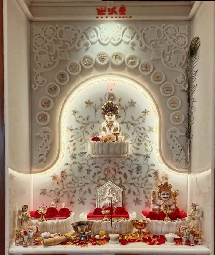 Handcrafted Stone Home Mandir - Design #19